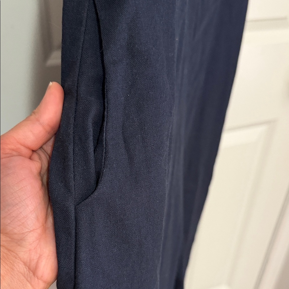 MOD REF Navy Wide Leg Jumpsuit Strappy Minimal Style Size M - Picture 5 of 6
